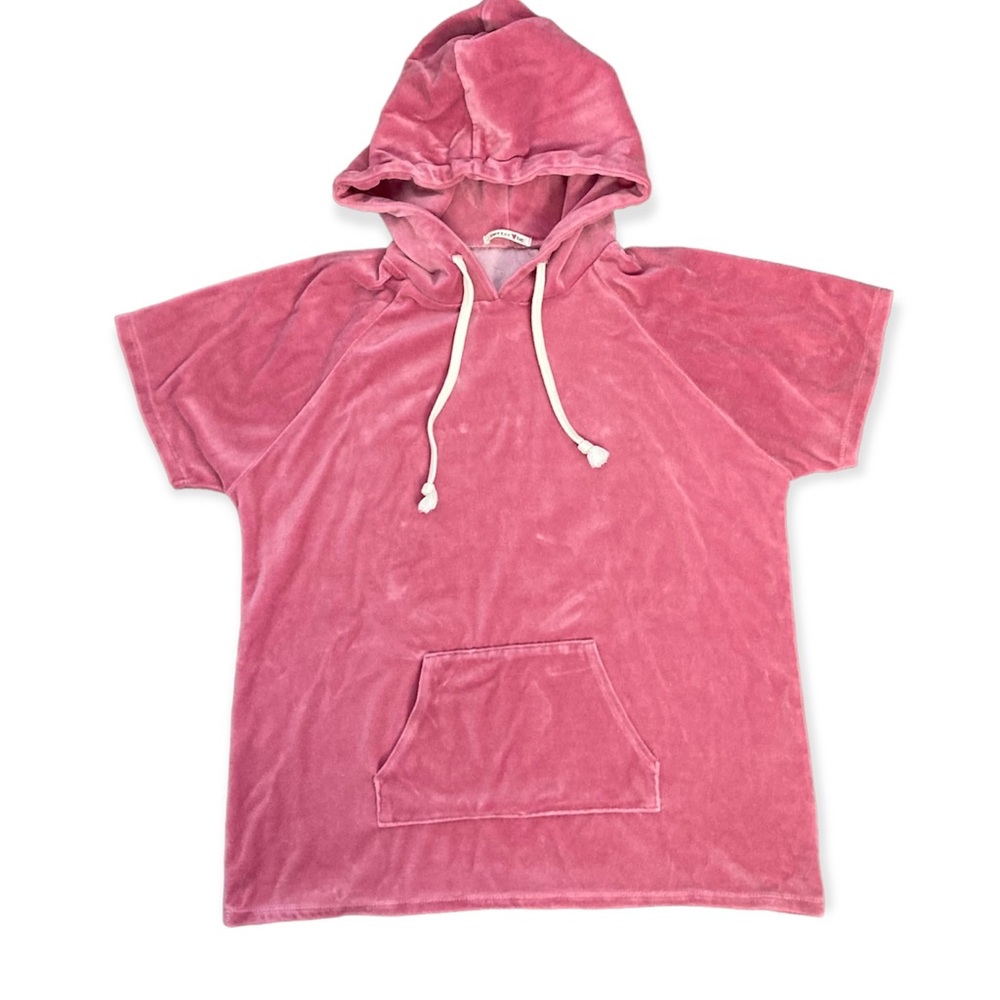 Better Be Velour Hooded Sweatshirt Women’s Large Pink